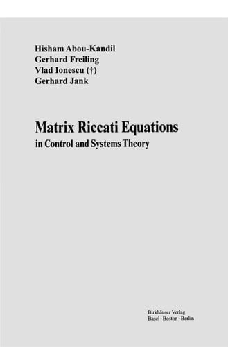 Matrix Riccati Equations in Control and Systems Theory