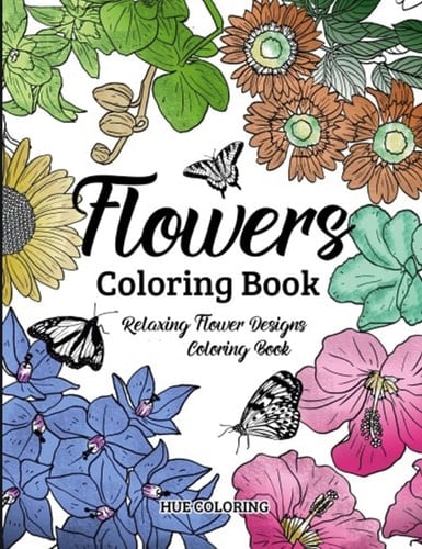 Flowers Coloring Book Floral Serenity Relaxing Flower Designs