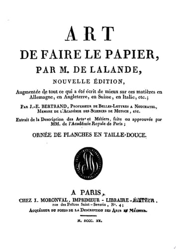 Art de faire le papier