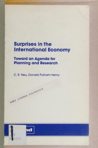 Surprises in the International Economy Toward an Agenda for Planning and Research