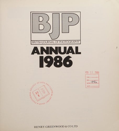 British Journal of Photography Annual 1986