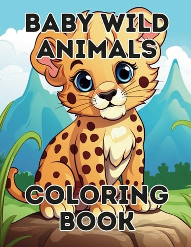BABY WILD ANIMALS COLORING BOOK