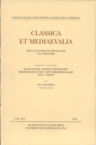 Classica et Mediaevalia vol.45