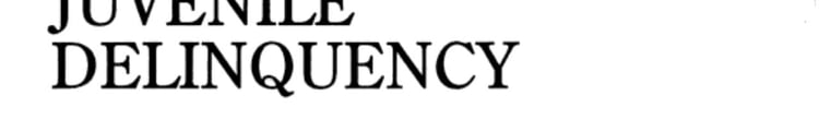 Juvenile Delinquency Theory, Practice and Law