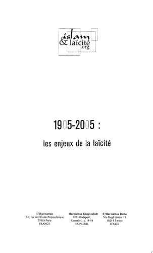 1905-2005 : les enjeux de la laïcité