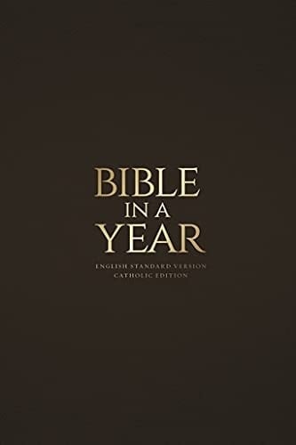Bible in a Year - English Standard Version Catholic Edition (Leather Cover Option 2 - Mahogany)