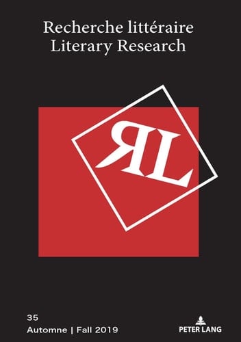 Recherche Littéraire / Literary Research Automne / Fall 2019