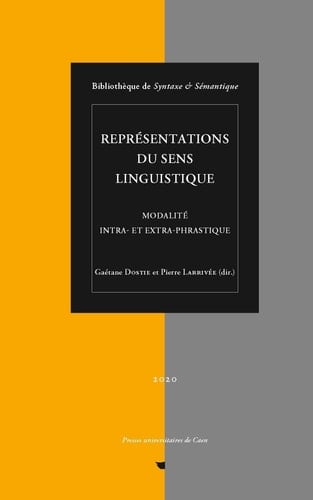 Représentations du sens linguistique modalité intra- et extra-phrastique