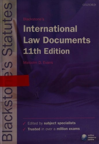 Blackstone's International Law Documents (Blackstone's Statutes)