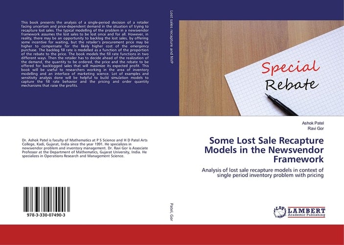 Some Lost Sale Recapture Models in the Newsvendor Framework Analysis of Lost Sale Recapture Models in Context of Single Period Inventory Problem with Pricing