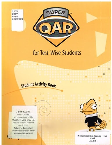 Super Qar for Test-Wise Students Grade 8 5-Pack