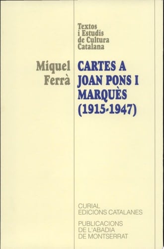 Cartes a Joan Pons i Marquès (1915-1947)