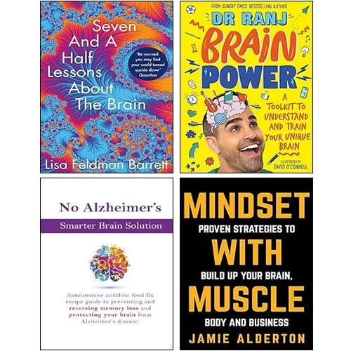 Seven and a Half Lessons About the Brain, Brain Power, Mindset With Muscle, No Alzheimer's Smarter Brain Keto Solution 4 Books Collection Set