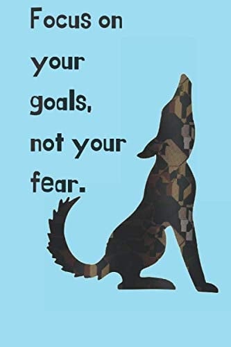 Focus on your goals not your fear: motivationnal Notebook