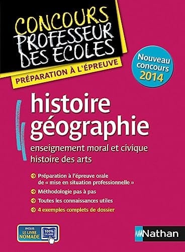 Histoire, géographie, enseignement moral et civique, histoire des arts nouveau concours 2014