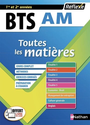 Assistant de manager BTS AM 1re et 2e années Toutes les matières