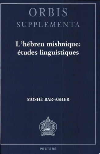 L'hébreu mishnique études linguistiques