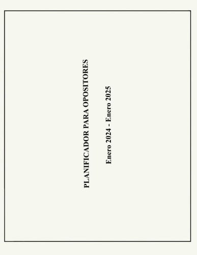 Planificador para opositores: @blog_opositor_x (Spanish Edition)