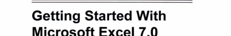 Wiley Getting Started, With Microsoft Excel 7.0 for Windows 95