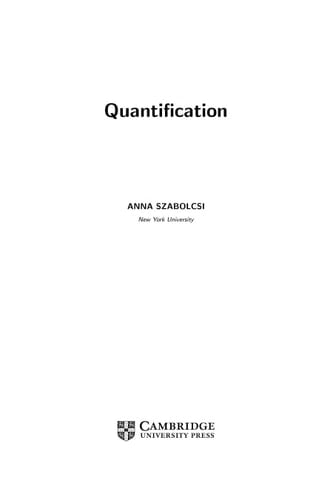 Quantification