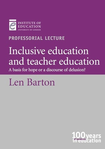 Inclusive education and teacher education