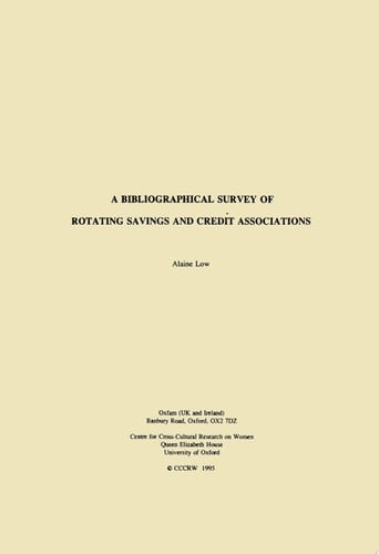 A Bibliographical Survey of Rotating Savings and Credit Associations