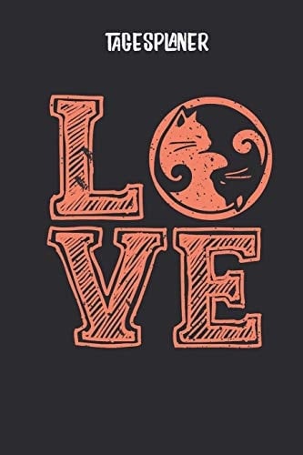 Tagesplaner für Katzenbesitzer mit Yin Yang Katzen Terminplaner I DIN A5 I 120 Seiten I Tageskalender I Organizer I Achtsamkeit I Ziele