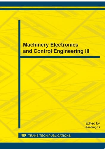 Machinery Electronics and Control Engineering III