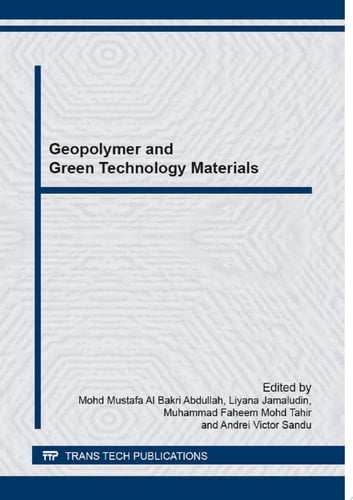 Geopolymer and Green Technology Materials
