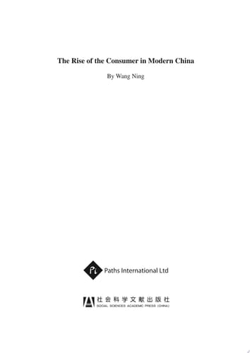 The Rise of the Consumer in Modern China