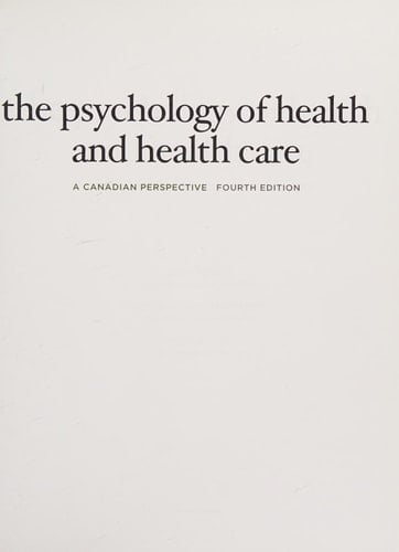 The Psychology of Health and Health Care