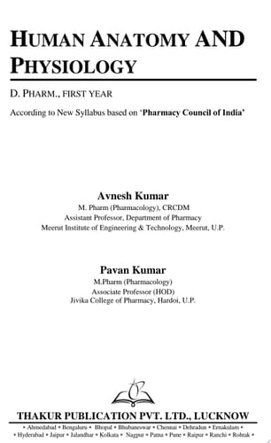 Human Anatomy and Physiology (English Edition) e-Book for PCI's D.Pharm 1st Year