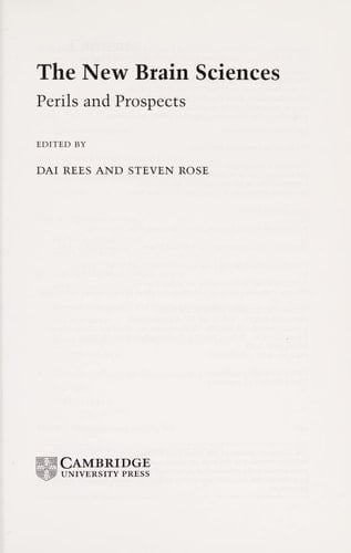 The New Brain Sciences Perils and Prospects