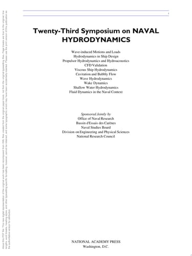 Twenty-Third Symposium on Naval Hydrodynamics