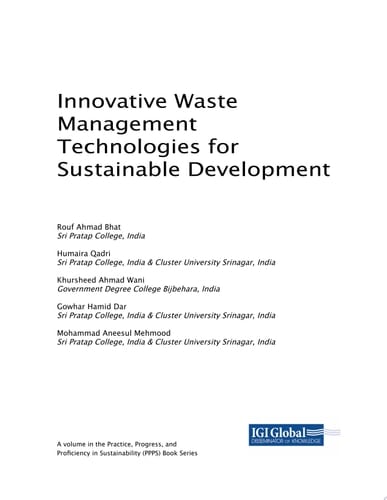 Innovative Waste Management Technologies for Sustainable Development