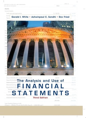 The Analysis and Use of Financial Statements