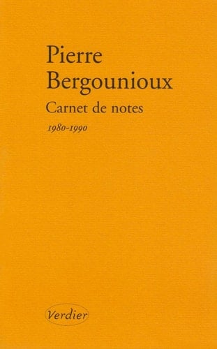 Carnet de notes 1 1980-1990