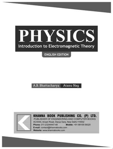 Physics Introduction to Electromagnetic Theory