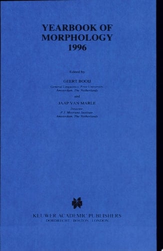 Yearbook of Morphology 1996