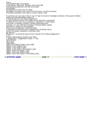 Bilingualism An Advanced Resource Book