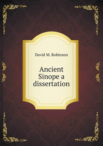 Ancient Sinope a dissertation