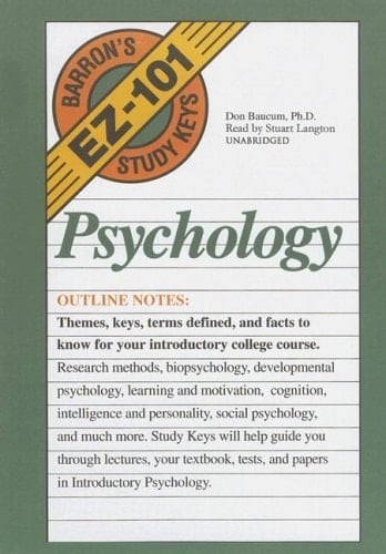 Psychology (Barron's EZ-101 Study Keys) (Library Edition)