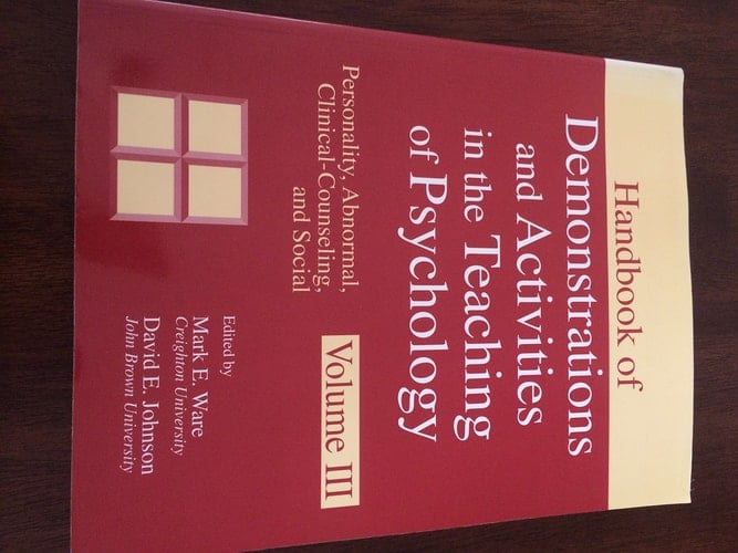 Handbook of Demonstrations and Activities in the Teaching of Psychology, Volume 3: Personality, Abnormal, Clinical-Counseling, and Social