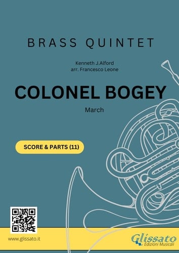 Brass Quintet "Colonel Bogey March" score & parts: intermediate level