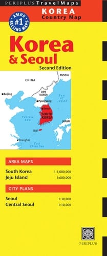 Korea & Seoul Travel Map Second Edition (Periplus Travel Maps)