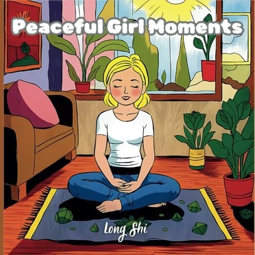 Peaceful Girl Moments: A Coloring Book with 50+ Cute and Easy Illustration to Color for Stress Relief