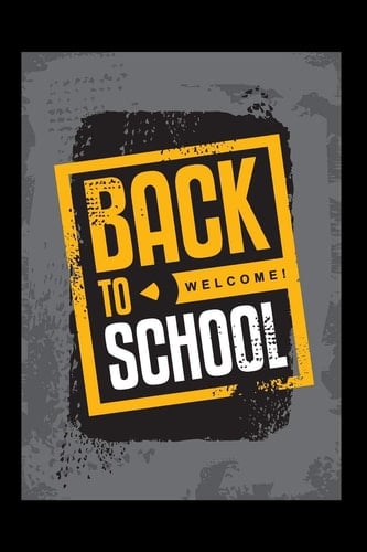 Welcome Back to School Notebook & Journal - Blank Lined Daily Diary for Students - 6x9 Composition College Ruled