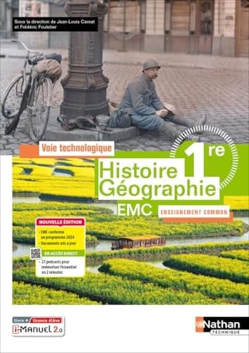Histoire Géographie EMC 1re Voie technologique Enseignement commun