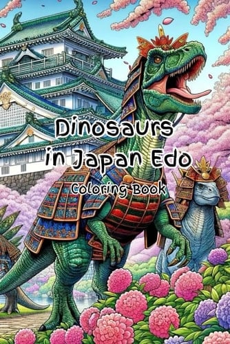 Coloring book: Dinosaurs in Japan Edo