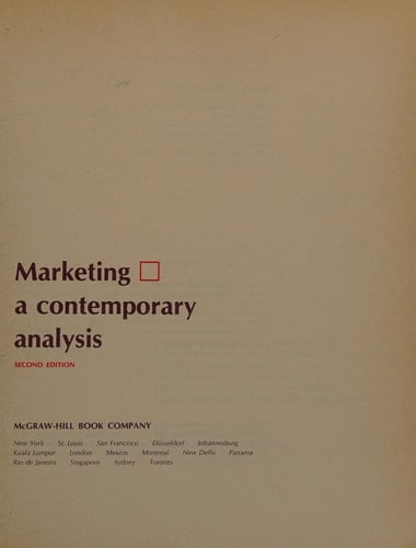 Marketing: a Contemporary Analysis